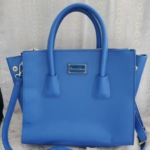 Christian Lacroix cobalt blue satchel/crossbody